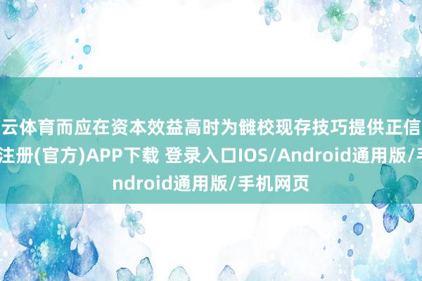 开云体育而应在资本效益高时为雠校现存技巧提供正信赖号-开云注册(官方)APP下载 登录入口IOS/Android通用版/手机网页