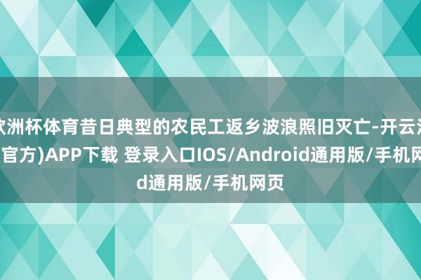欧洲杯体育昔日典型的农民工返乡波浪照旧灭亡-开云注册(官方)APP下载 登录入口IOS/Android通用版/手机网页