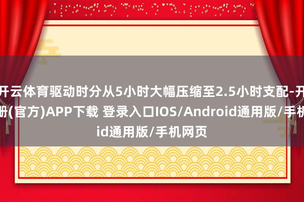 开云体育驱动时分从5小时大幅压缩至2.5小时支配-开云注册(官方)APP下载 登录入口IOS/Android通用版/手机网页