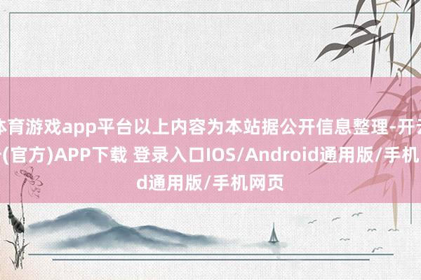 体育游戏app平台以上内容为本站据公开信息整理-开云注册(官方)APP下载 登录入口IOS/Android通用版/手机网页