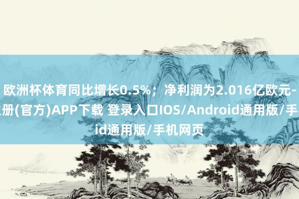 欧洲杯体育同比增长0.5%；净利润为2.016亿欧元-开云注册(官方)APP下载 登录入口IOS/Android通用版/手机网页