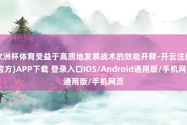 欧洲杯体育受益于高质地发展战术的效能开释-开云注册(官方)APP下载 登录入口IOS/Android通用版/手机网页