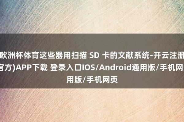 欧洲杯体育这些器用扫描 SD 卡的文献系统-开云注册(官方)APP下载 登录入口IOS/Android通用版/手机网页