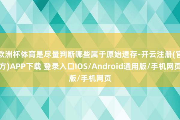 欧洲杯体育是尽量判断哪些属于原始遗存-开云注册(官方)APP下载 登录入口IOS/Android通用版/手机网页