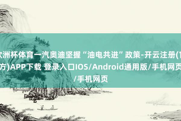 欧洲杯体育一汽奥迪坚握“油电共进”政策-开云注册(官方)APP下载 登录入口IOS/Android通用版/手机网页