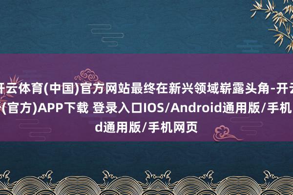 开云体育(中国)官方网站最终在新兴领域崭露头角-开云注册(官方)APP下载 登录入口IOS/Android通用版/手机网页